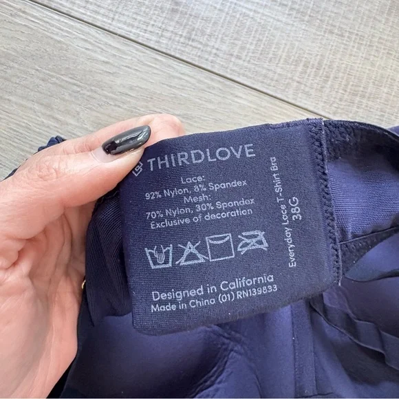 THIRDLOVE Everyday Lace T-Shirt Bra 38G - Picture 6 of 6